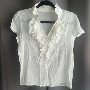 American-vintage Women's White and Cream Blouse